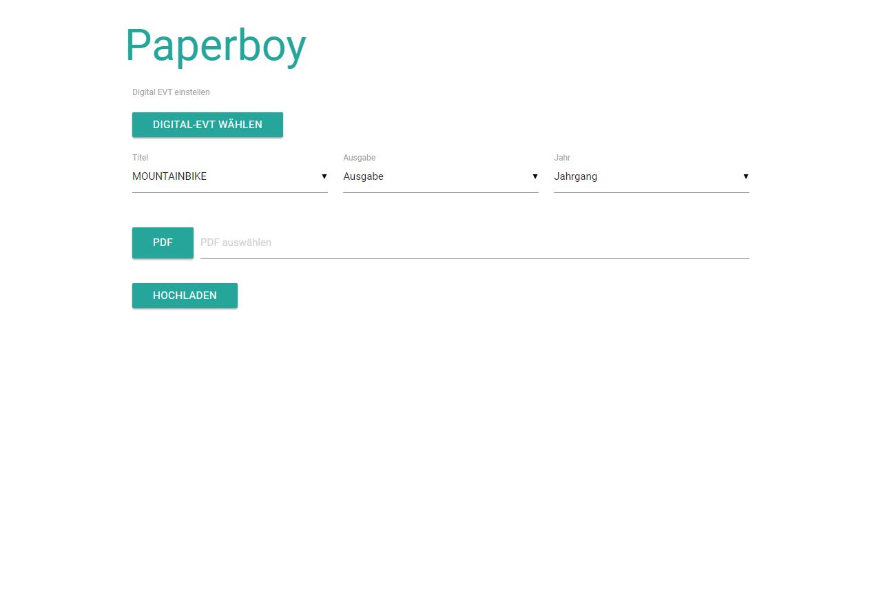 Paperboy upload interface