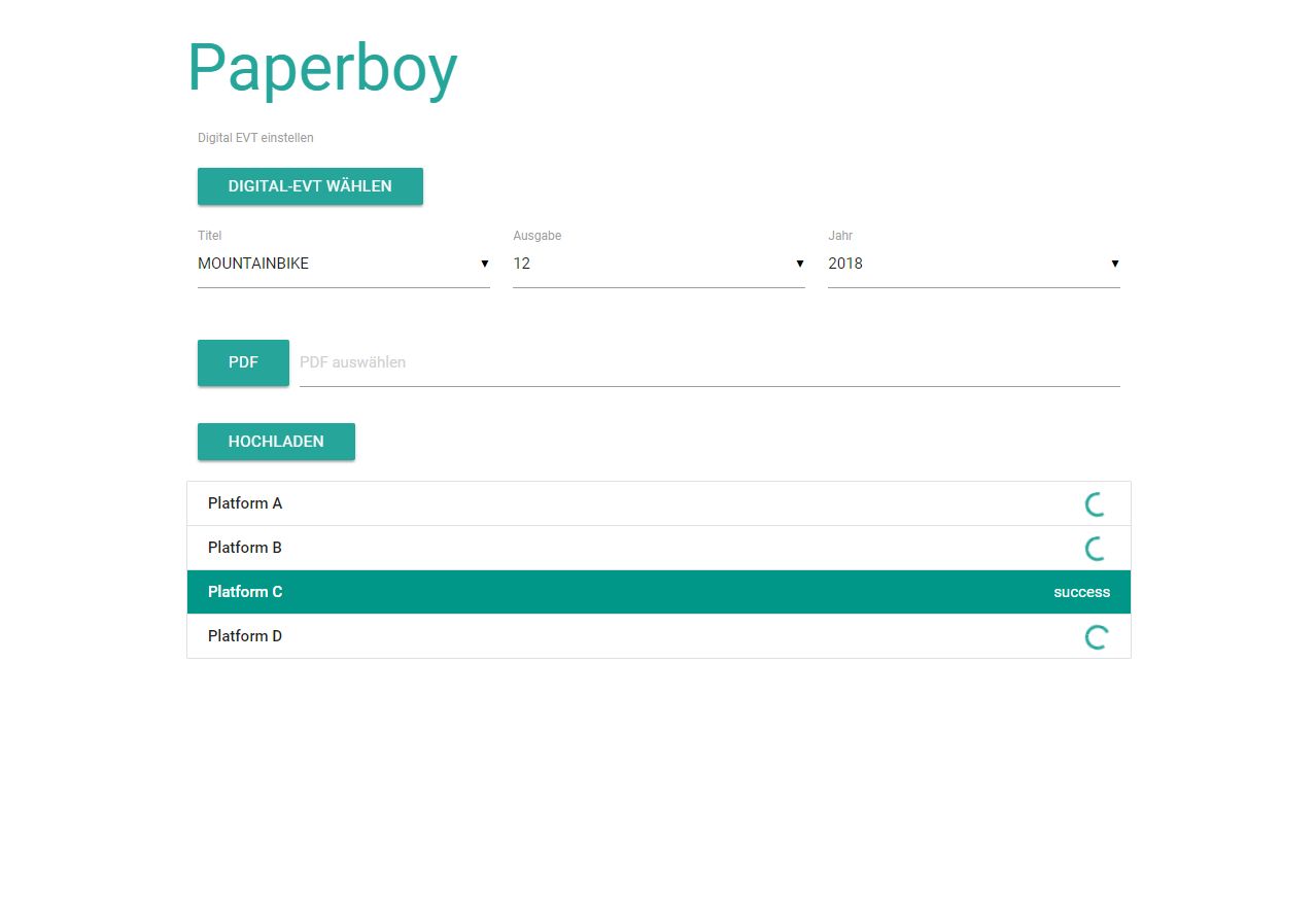 Paperboy upload status